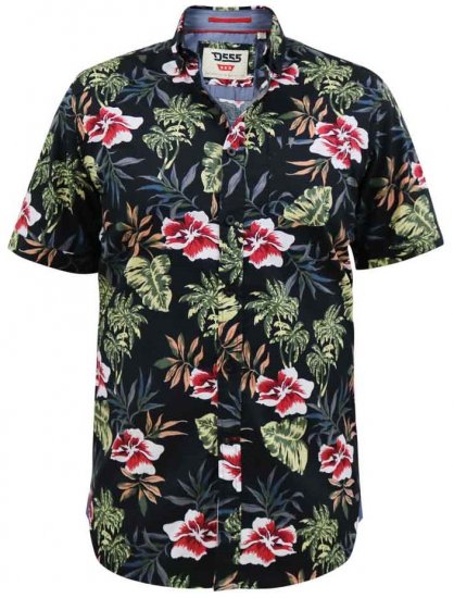 D555 Wilton Hawaiian Ao Print Short Sleeve Shirt - Πουκάμισα - Aνδρικά πουκαμισα μεγαλα μεγάλα μεγέθη