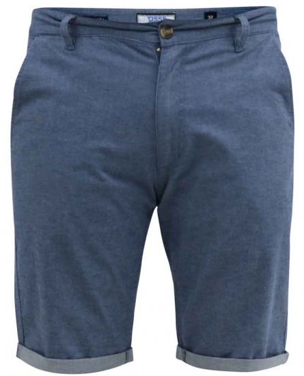 D555 Alderton Stretch Chambray Shorts Navy - Σορτς - Aνδρικεσ βερμουδεσ μεγαλα μεγάλα μεγέθη