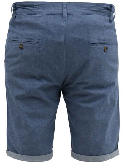 D555 Alderton Stretch Chambray Shorts Navy - Σορτς - Aνδρικεσ βερμουδεσ μεγαλα μεγάλα μεγέθη
