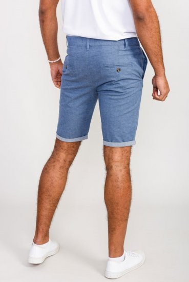 D555 Alderton Stretch Chambray Shorts Navy - Σορτς - Aνδρικεσ βερμουδεσ μεγαλα μεγάλα μεγέθη