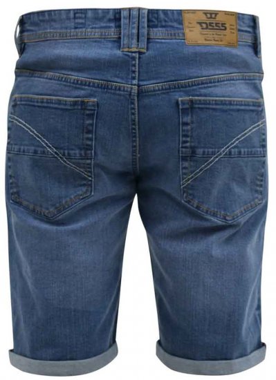D555 Suffolk Blue Stretch Denim Shorts - Σορτς - Aνδρικεσ βερμουδεσ μεγαλα μεγάλα μεγέθη
