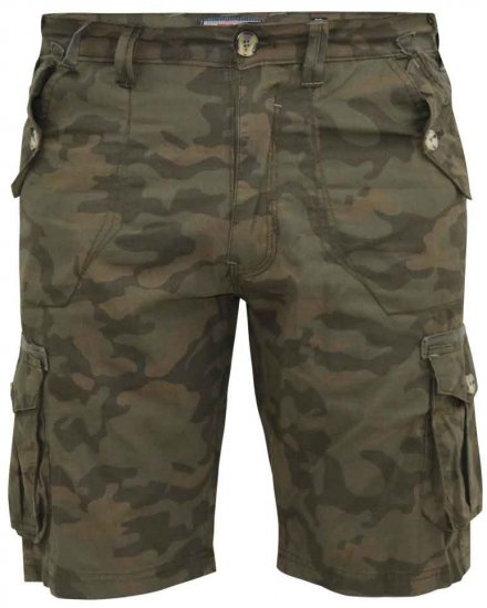 D555 Woobridge Camo Cotton Cargo Shorts - Σορτς - Aνδρικεσ βερμουδεσ μεγαλα μεγάλα μεγέθη