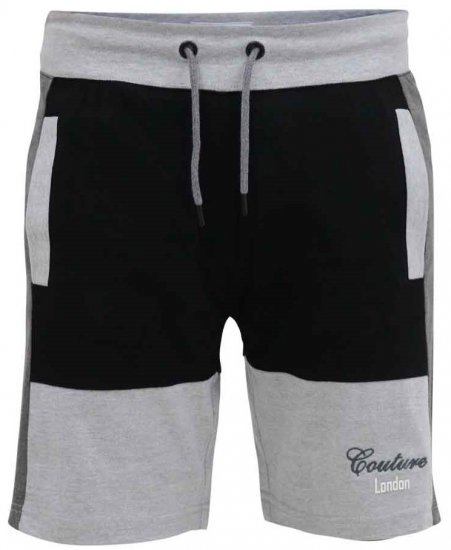 D555 Kirton Couture Elasticated Waistband Shorts Black/Charcoal - Αθλητικές φόρμες/σορτσάκια - Αθλητικές Φόρμες ανδρικεσ μεγάλα μεγέθη