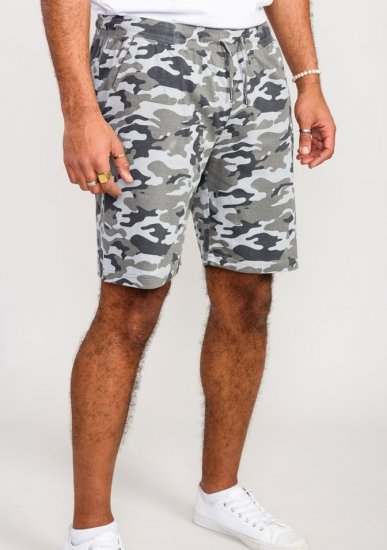 D555 Carlton Elasticated Waist Jersey Camo Shorts - Αθλητικές φόρμες/σορτσάκια - Αθλητικές Φόρμες ανδρικεσ μεγάλα μεγέθη