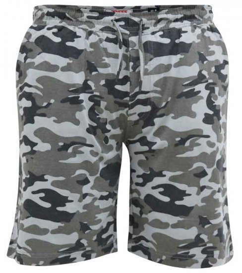D555 Carlton Elasticated Waist Jersey Camo Shorts - Αθλητικές φόρμες/σορτσάκια - Αθλητικές Φόρμες ανδρικεσ μεγάλα μεγέθη