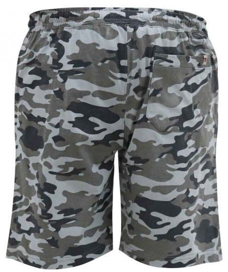 D555 Carlton Elasticated Waist Jersey Camo Shorts - Αθλητικές φόρμες/σορτσάκια - Αθλητικές Φόρμες ανδρικεσ μεγάλα μεγέθη