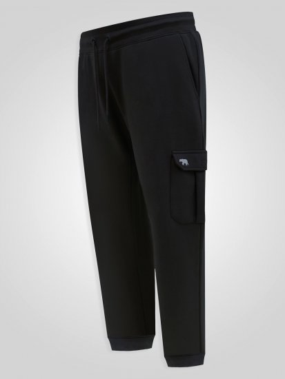 D555 Dexter 1 Cargo Jogger With Bear Embroidery Μαύρο - Αθλητικές φόρμες/σορτσάκια - Αθλητικές Φόρμες ανδρικεσ μεγάλα μεγέθη