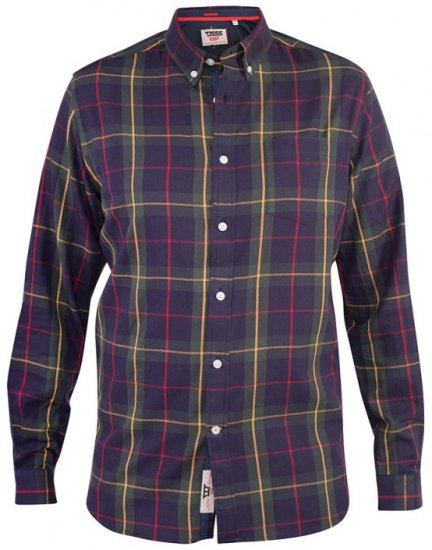 D555 Gladstone Check Button Down Collar Shirt - Πουκάμισα - Aνδρικά πουκαμισα μεγαλα μεγάλα μεγέθη