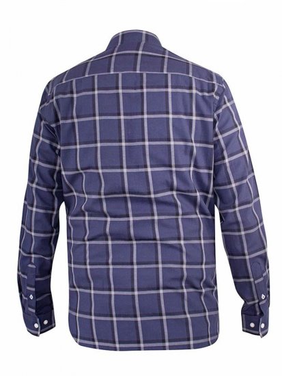 D555 Townsville Check Button Down Collar Shirt Navy - Πουκάμισα - Aνδρικά πουκαμισα μεγαλα μεγάλα μεγέθη