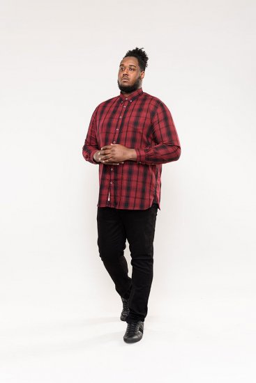 D555 Benalla Check Long Sleeve Button Down Shirt - Πουκάμισα - Aνδρικά πουκαμισα μεγαλα μεγάλα μεγέθη