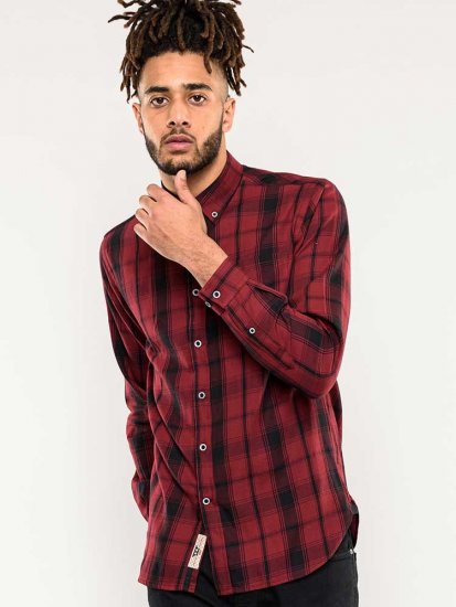 D555 Benalla Check Long Sleeve Button Down Shirt - Πουκάμισα - Aνδρικά πουκαμισα μεγαλα μεγάλα μεγέθη