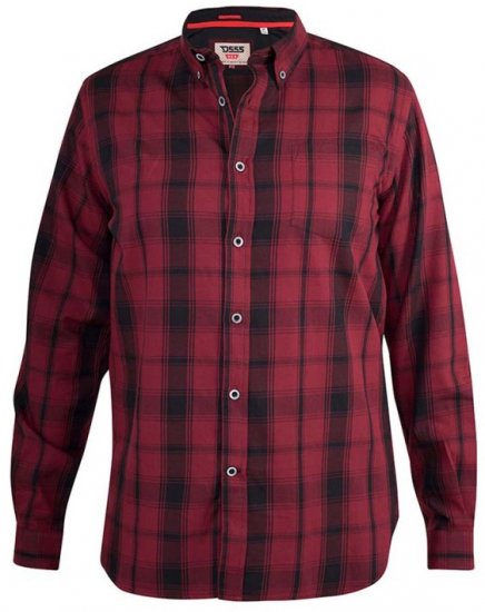 D555 Benalla Check Long Sleeve Button Down Shirt - Πουκάμισα - Aνδρικά πουκαμισα μεγαλα μεγάλα μεγέθη