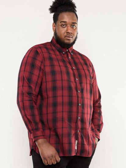 D555 Benalla Check Long Sleeve Button Down Shirt - Πουκάμισα - Aνδρικά πουκαμισα μεγαλα μεγάλα μεγέθη