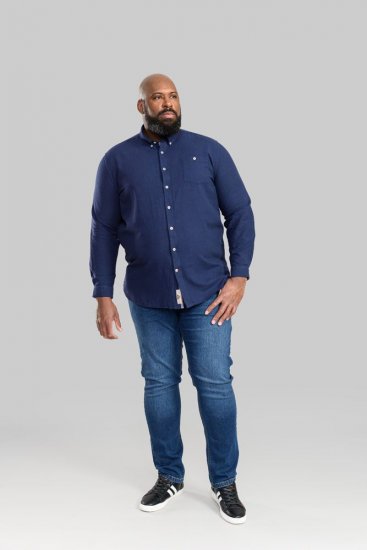 D555 Sennon LS Linen Mix Shirt - Πουκάμισα - Aνδρικά πουκαμισα μεγαλα μεγάλα μεγέθη