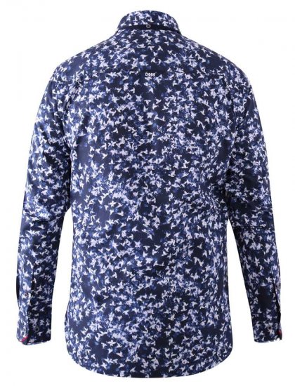 D555 Harrow AOP Shirt Blue - Πουκάμισα - Aνδρικά πουκαμισα μεγαλα μεγάλα μεγέθη