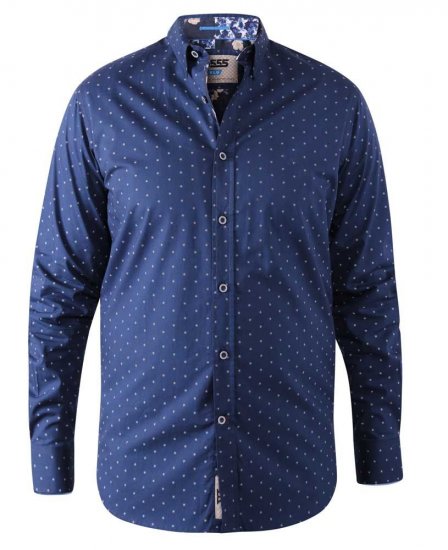 D555 Chilton LS Shirt Navy - Πουκάμισα - Aνδρικά πουκαμισα μεγαλα μεγάλα μεγέθη