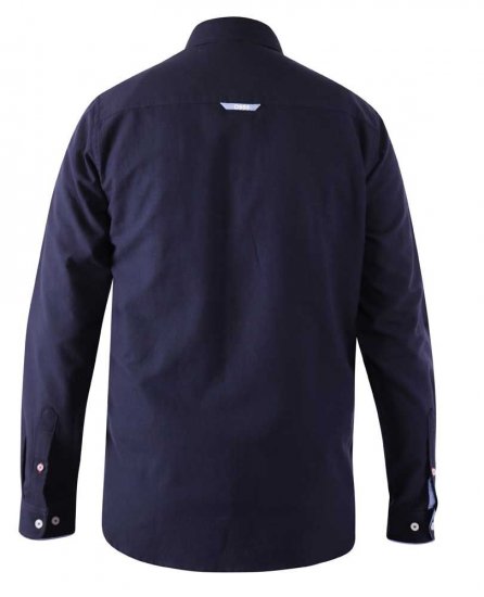 D555 Colchester LS shirt Navy - Πουκάμισα - Aνδρικά πουκαμισα μεγαλα μεγάλα μεγέθη