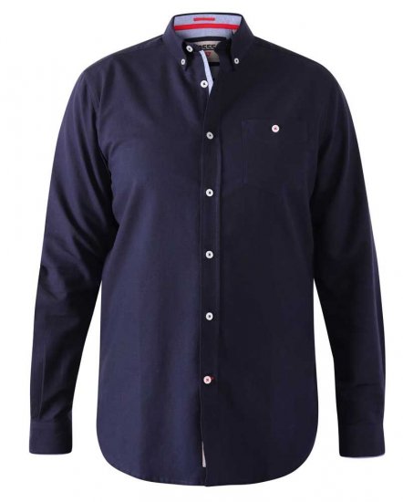 D555 Colchester LS shirt Navy - Πουκάμισα - Aνδρικά πουκαμισα μεγαλα μεγάλα μεγέθη