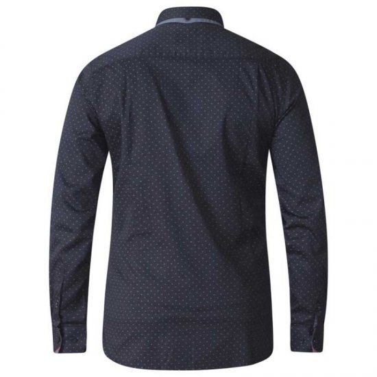 D555 Jahine Long Sleeve Printed Shirt Black - Πουκάμισα - Aνδρικά πουκαμισα μεγαλα μεγάλα μεγέθη
