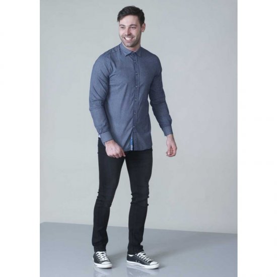D555 Kermit Long Sleeve Printed Shirt - Πουκάμισα - Aνδρικά πουκαμισα μεγαλα μεγάλα μεγέθη