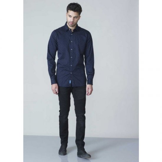 D555 Rashard Long Sleeve Printed Shirt - Πουκάμισα - Aνδρικά πουκαμισα μεγαλα μεγάλα μεγέθη