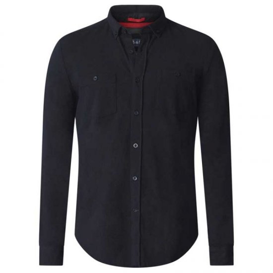 D555 Donnie Long Sleeve Jersey Shirt Black - Πουκάμισα - Aνδρικά πουκαμισα μεγαλα μεγάλα μεγέθη