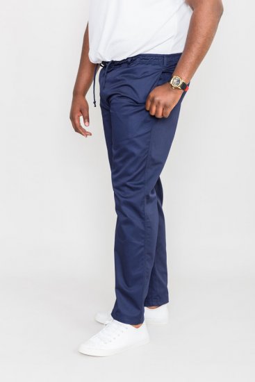 D555 Basilio Pants with elasticated waist Navy - Τζιν και παντελόνια - Aνδρικα τζιν παντελόνια μεγάλα μεγέθη