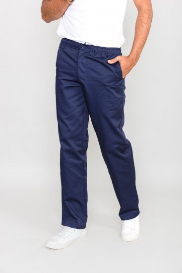 D555 Basilio Pants with elasticated waist Navy - Τζιν και παντελόνια - Aνδρικα τζιν παντελόνια μεγάλα μεγέθη