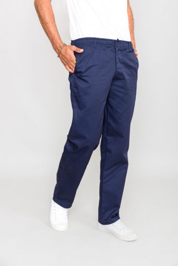 D555 Basilio Pants with elasticated waist Navy - Τζιν και παντελόνια - Aνδρικα τζιν παντελόνια μεγάλα μεγέθη