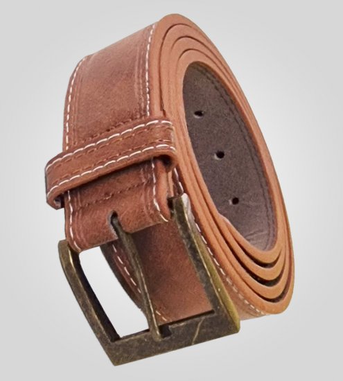 D555 Dylan Tan Bonded Leather Belt - Ζώνες - Ανδρικές ζώνες μεγάλα μεγέθη
