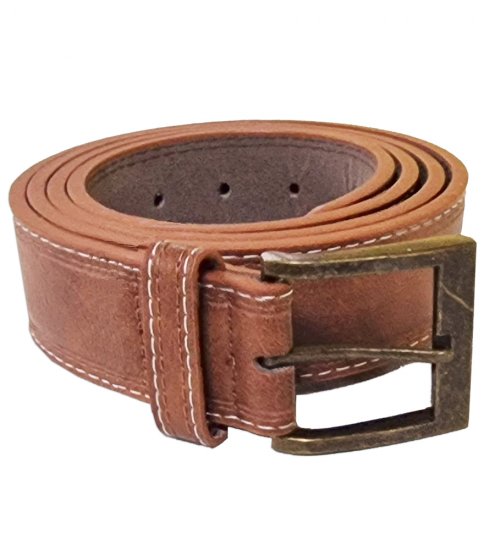 D555 Dylan Tan Bonded Leather Belt - Ζώνες - Ανδρικές ζώνες μεγάλα μεγέθη
