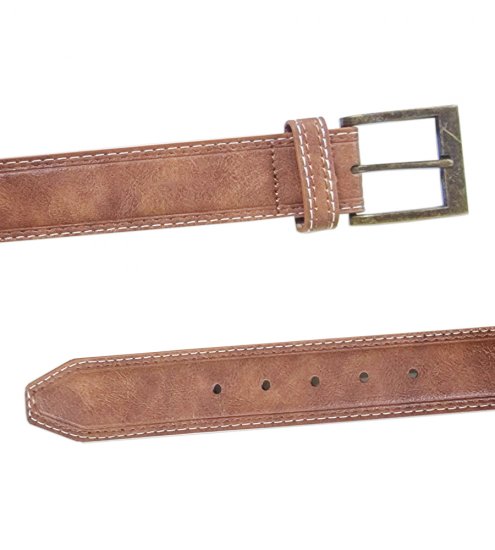 D555 Dylan Tan Bonded Leather Belt - Ζώνες - Ανδρικές ζώνες μεγάλα μεγέθη