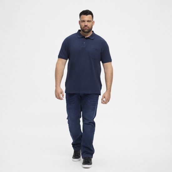 North Latitude Polo Navy Blue - Πόλο μπλουζάκια - Aνδρικά μπλουζακια πολο μεγάλα μεγέθη