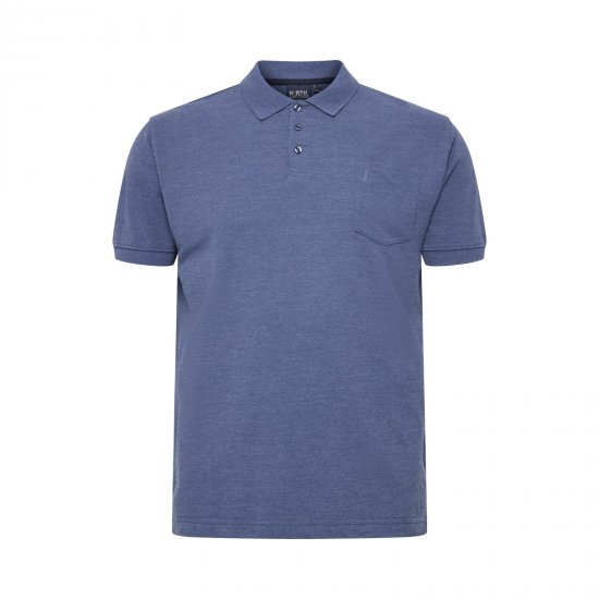 North Latitude Polo Blue Melange - Πόλο μπλουζάκια - Aνδρικά μπλουζακια πολο μεγάλα μεγέθη