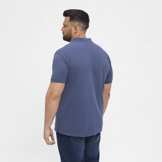 North Latitude Polo Blue Melange - Πόλο μπλουζάκια - Aνδρικά μπλουζακια πολο μεγάλα μεγέθη