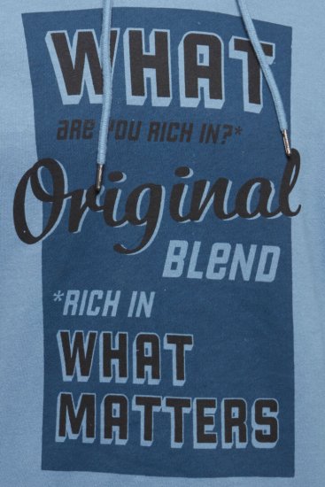 Blend Hoodie 4285 Copen Blue - φούτερ/Φούτερ με κουκούλα - φούτερ/Φούτερ με κουκούλα ανδρικά μεγάλα μεγέθη 