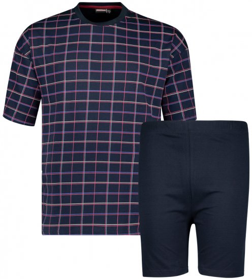 Adamo Diego Short sleeve Pyjama Navy - Εσώρουχα/Μαγιό - Aνδρικά Εσώρουχα μεγάλα μεγέθη