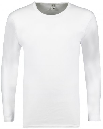 Adamo Royal Fine Ribbed Long sleeve Under-T-shirt White - Εσώρουχα/Μαγιό - Aνδρικά Εσώρουχα μεγάλα μεγέθη