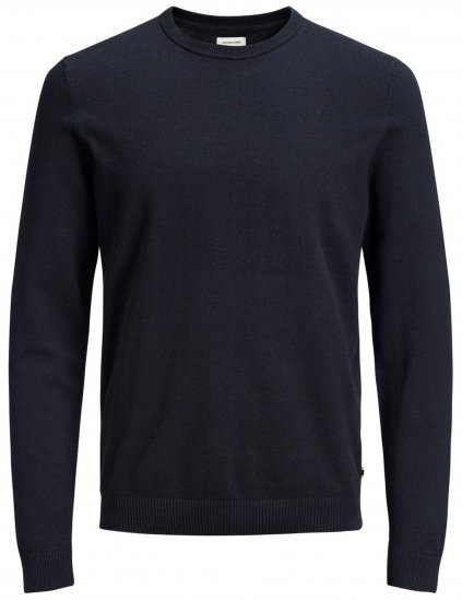 Jack & Jones Crew neck Knitted Sweater Navy - φούτερ/Φούτερ με κουκούλα - φούτερ/Φούτερ με κουκούλα ανδρικά μεγάλα μεγέθη 