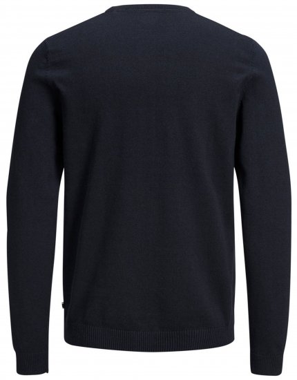 Jack & Jones Crew neck Knitted Sweater Navy - φούτερ/Φούτερ με κουκούλα - φούτερ/Φούτερ με κουκούλα ανδρικά μεγάλα μεγέθη 