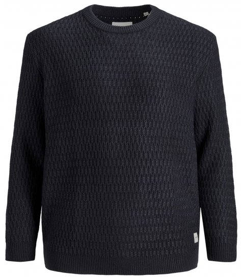 Jack & Jones JCOBRANDON Knit Black - φούτερ/Φούτερ με κουκούλα - φούτερ/Φούτερ με κουκούλα ανδρικά μεγάλα μεγέθη 