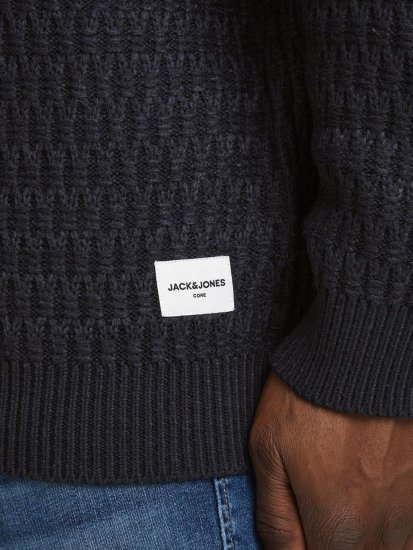 Jack & Jones JCOBRANDON Knit Black - φούτερ/Φούτερ με κουκούλα - φούτερ/Φούτερ με κουκούλα ανδρικά μεγάλα μεγέθη 