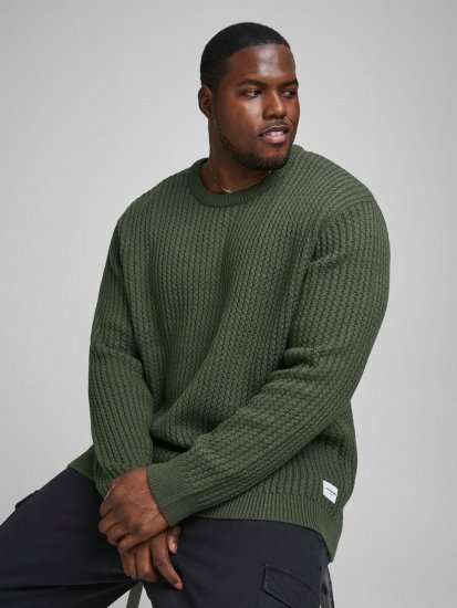 Jack & Jones JCOBRANDON Knit Forest - φούτερ/Φούτερ με κουκούλα - φούτερ/Φούτερ με κουκούλα ανδρικά μεγάλα μεγέθη 