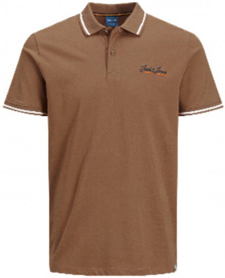 Jack & Jones JORPAUL TONS Polo shirt Biege - Πόλο μπλουζάκια - Aνδρικά μπλουζακια πολο μεγάλα μεγέθη