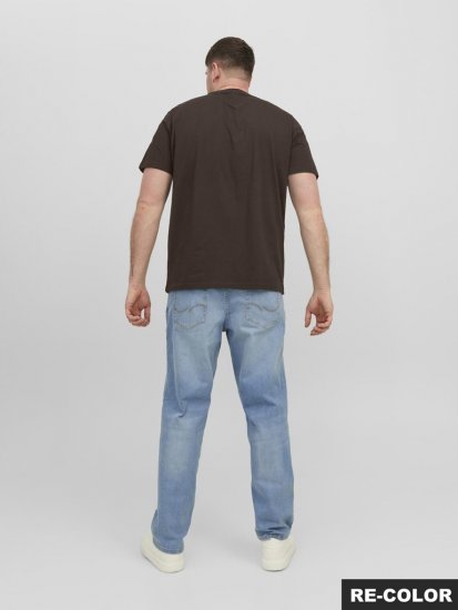 Jack & Jones STAR T-shirt Brown - Μακό μπλουζάκια - Aνδρικά μπλουζεσ μεγάλα μεγέθη