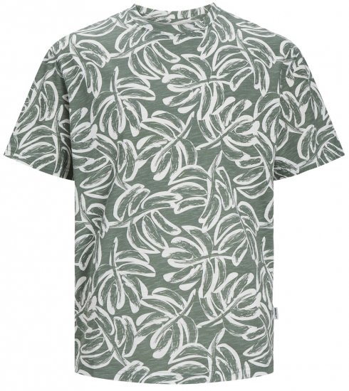 Jack & Jones JORLAFAYETTE AOP T-Shirt Laurel Wreath - Μακό μπλουζάκια - Aνδρικά μπλουζεσ μεγάλα μεγέθη