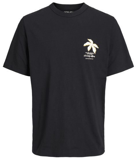 Jack & Jones JOREASTER ACTIVITY T-Shirt Black - Μακό μπλουζάκια - Aνδρικά μπλουζεσ μεγάλα μεγέθη