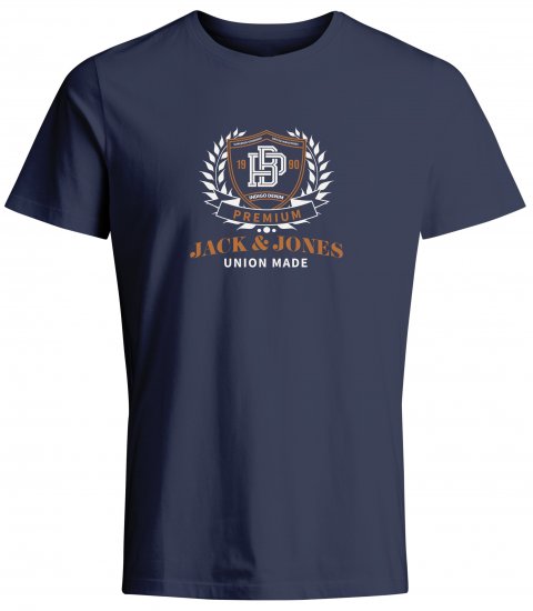 Jack & Jones JPRBLUCAMERON T-Shirt Captains Blue - Μακό μπλουζάκια - Aνδρικά μπλουζεσ μεγάλα μεγέθη