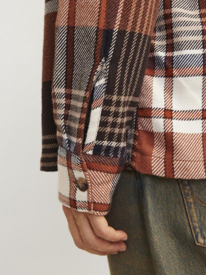 Jack & Jones Darren Flannel Overshirt καφέ - Πουκάμισα - Aνδρικά πουκαμισα μεγαλα μεγάλα μεγέθη