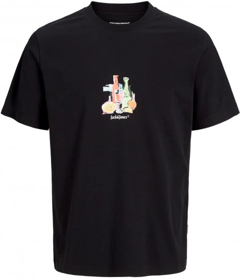Jack & Jones Varenna Crew Neck T-Shirt Black - Μακό μπλουζάκια - Aνδρικά μπλουζεσ μεγάλα μεγέθη